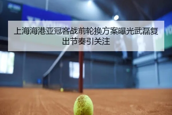 上海海港亚冠客战前轮换方案曝光武磊复出节奏引关注